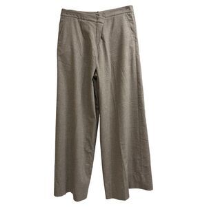 Max Mara Straight Leg Pants in Grey Virgin Wool